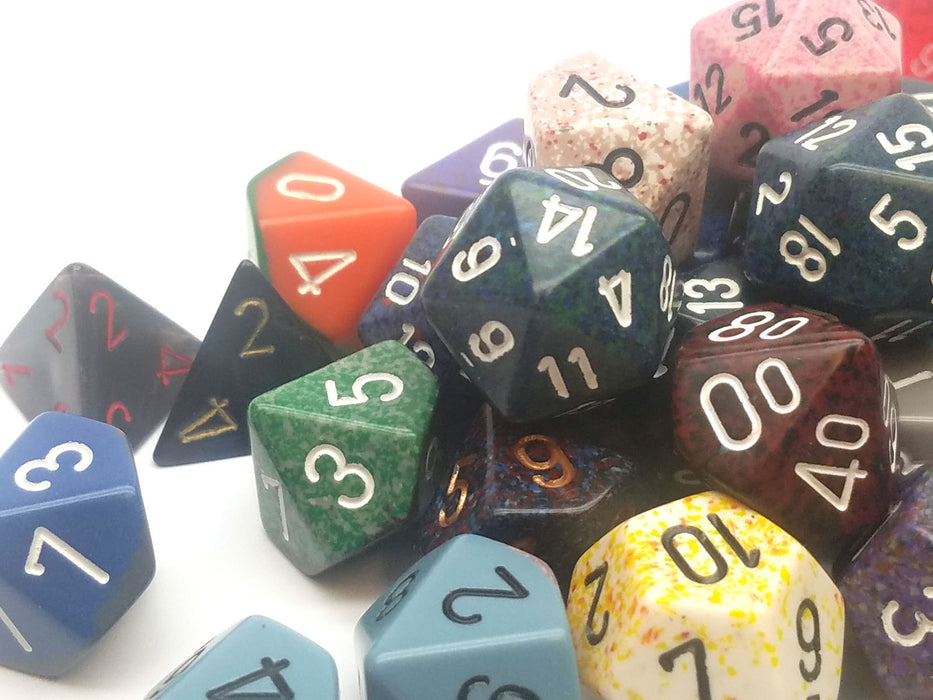 Loose Half Pound (1/2 lb) of Assorted Random Chessex Dice