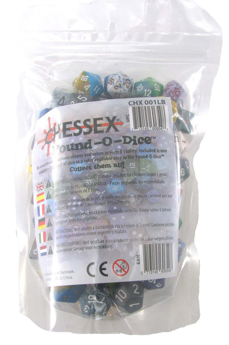 Pound-O-Dice Bag of Loose Assorted Chessex Dice (80 to 100 Dice)
