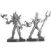 Dark Elf War Mages (2) #01-232 Classic Ral Partha Fantasy RPG Metal Figure