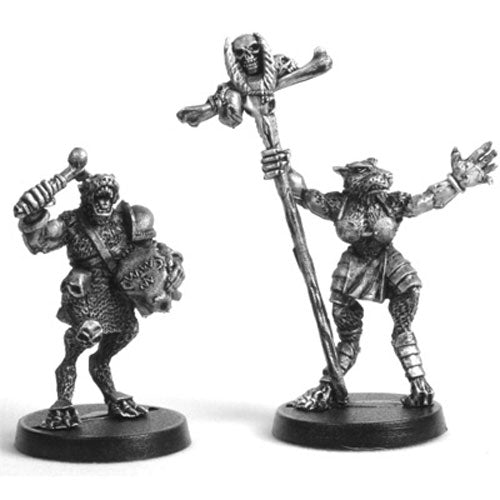 Beastmen Standard Bearer and Drummer #01-236 Classic Ral Partha Fantasy Figure