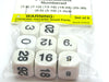 Pack of 8 Math Numbers 16mm Dice - White with Black Numbers