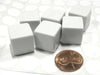 Set of 6 D6 16mm Blank Opaque Dice with Customizable Stickers - Solid White