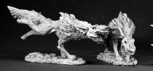 Reaper Miniatures Hell Hounds (2 Pieces) #02522 Dark Heaven Unpainted Metal