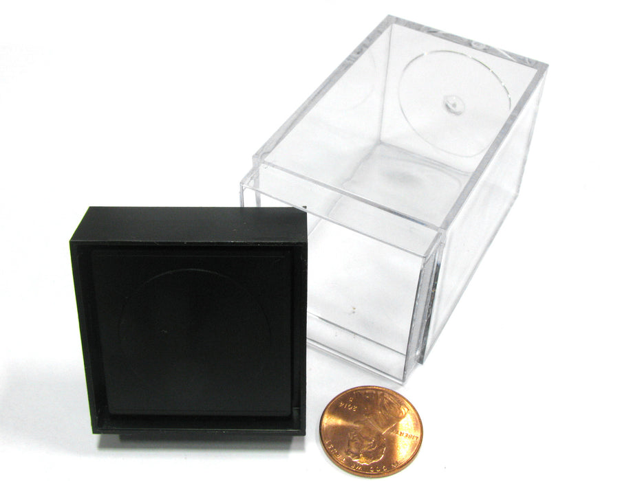 Plastic Figure and Dice Medium Tall Display Box - 1.5" W x 1.5" W x 2.75" T