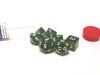 Polyhedral 7-Die Glitter Dice Set - Green