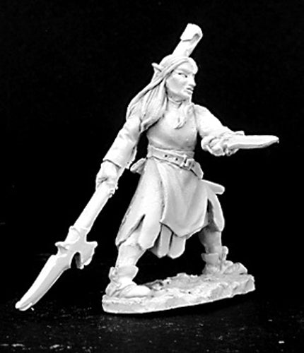 Reaper Miniatures Cenwyll Daledancer, Elf #03033 Dark Heaven Unpainted Metal