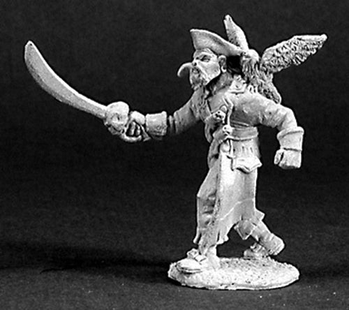 Reaper Miniatures Unpainted Arven Scarhull, Pirate Captain 03224 Dark Heaven