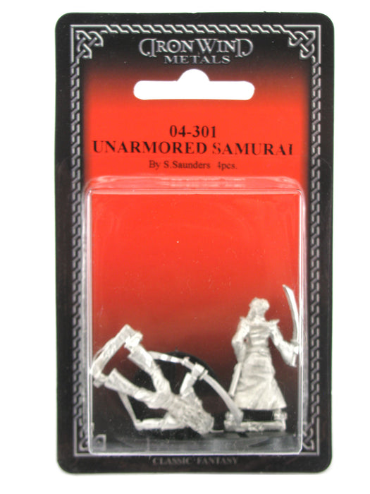 Unarmored Samurai (2) #04-301 Classic Ral Partha Fantasy RPG Metal Figure