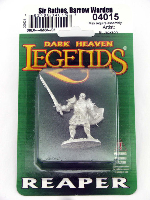 Reaper Miniatures Sir Rathos, Barrow Warden #04015 Unpainted Metal Figure