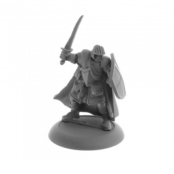 Human Fighter Veteran, Baran #04060 Dark Heaven Legends Unpainted Metal Figure