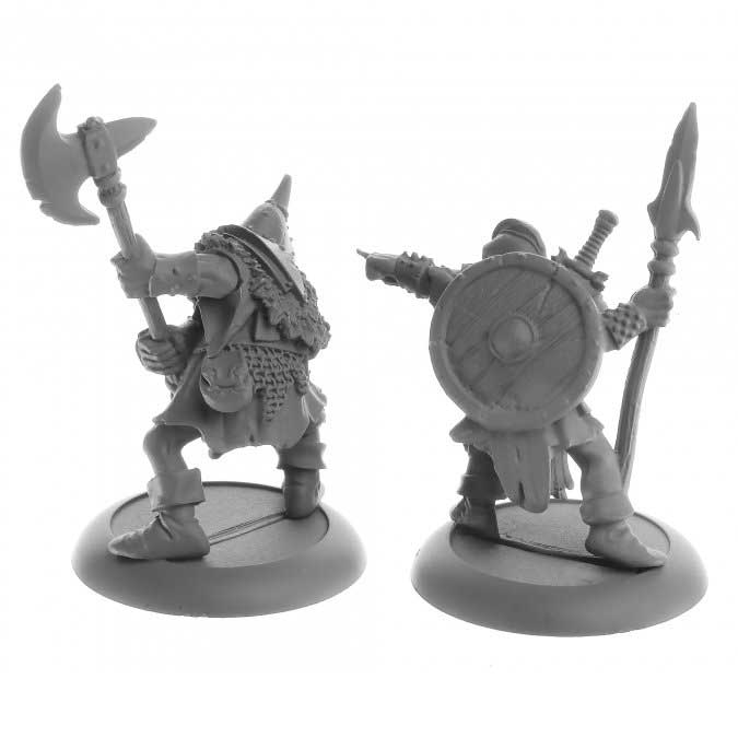 Orc Warriors (2) #04072 Dark Heaven Legends Unpainted Metal Figures