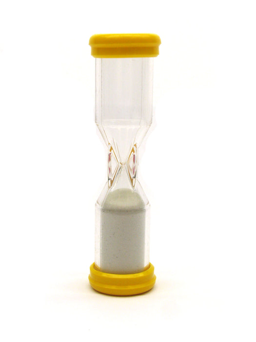 Koplow Games 3 Minute Sandtimer for Board Card Dice Games - Yellow Caps