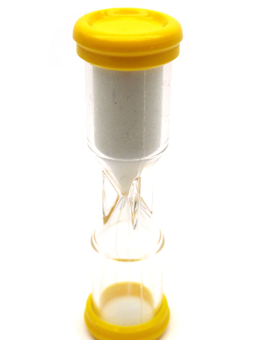 Koplow Games 3 Minute Sandtimer for Board Card Dice Games - Yellow Caps