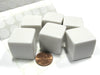 Set of 6 D6 25mm Blank Large Dice with Customizable Stickers - Solid White