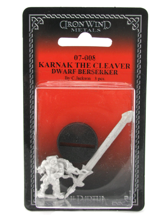 Karnak The Cleaver-Dwarf Berserker #07-008 Classic Ral Partha Fantasy RPG Metal