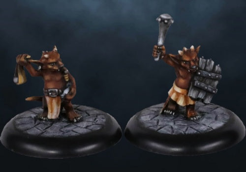 Dungeon Dwellers Ratpelt Kobolds (2) 07009 Unpainted Metal Mini