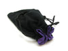 Koplow Games 5"x8" Black Velvet Dice Bag - Purple Lining