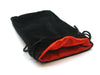 Koplow Games 5"x8" Black Velvet Dice Bag - Red Lining