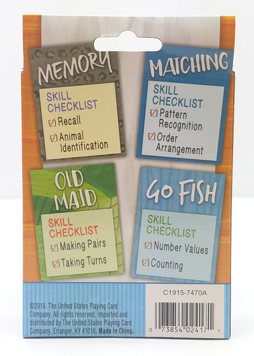Hoyle 4-in-1 Fun Pack Classic Card Games - Memory, Old Maid, Go Fish, Matching