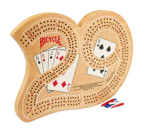 Bicycle 29 Cribbage Board with Pegs