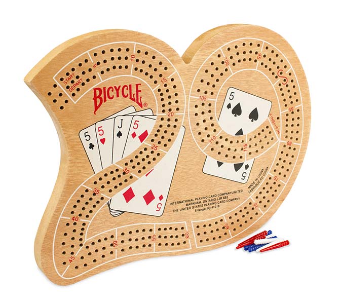 Bicycle 29 Cribbage Board with Pegs