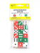 Set of 18 Six Sided 16mm D6 Standard 5/8" Dice - 6 Each of Red White and Green