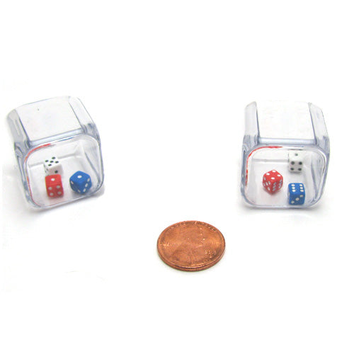 Set of 2 D6 25mm 3 In A Cube Triple Dice Die RPG D&D Board Game