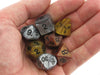 Polyhedral 7-Die Dice Set-Olympic Pearlized Gold Silver and Bronze
