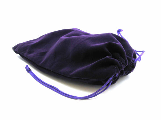 6" x 8" Soft Velvet Drawstring Gaming Pouch Dice Bag - Gray