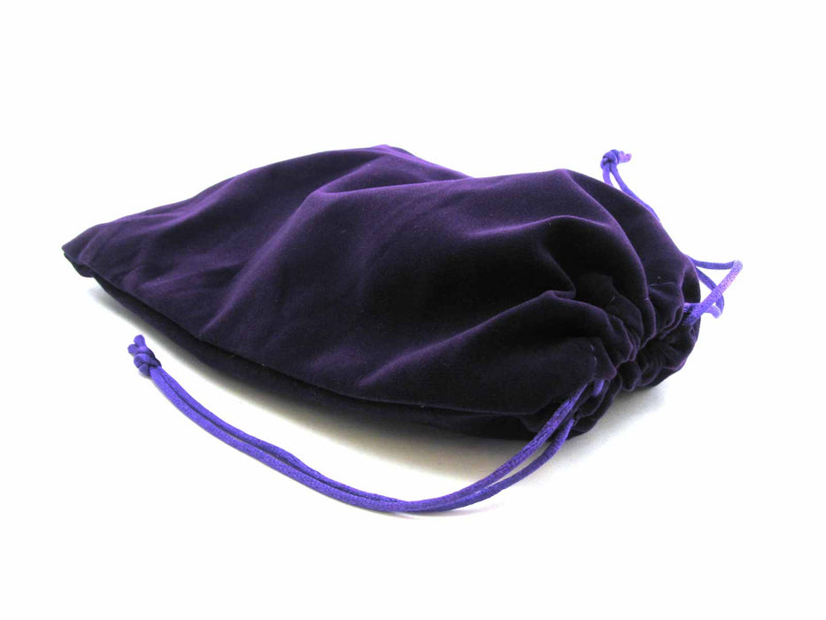 6" x 8" Soft Velvet Drawstring Gaming Pouch Dice Bag - Gray