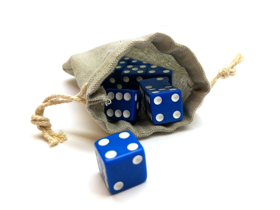 3"x4" Quality Cotton Drawstring Gaming Pouch Dice Bag - Gray