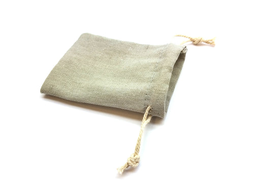 3"x4" Quality Cotton Drawstring Gaming Pouch Dice Bag - Gray