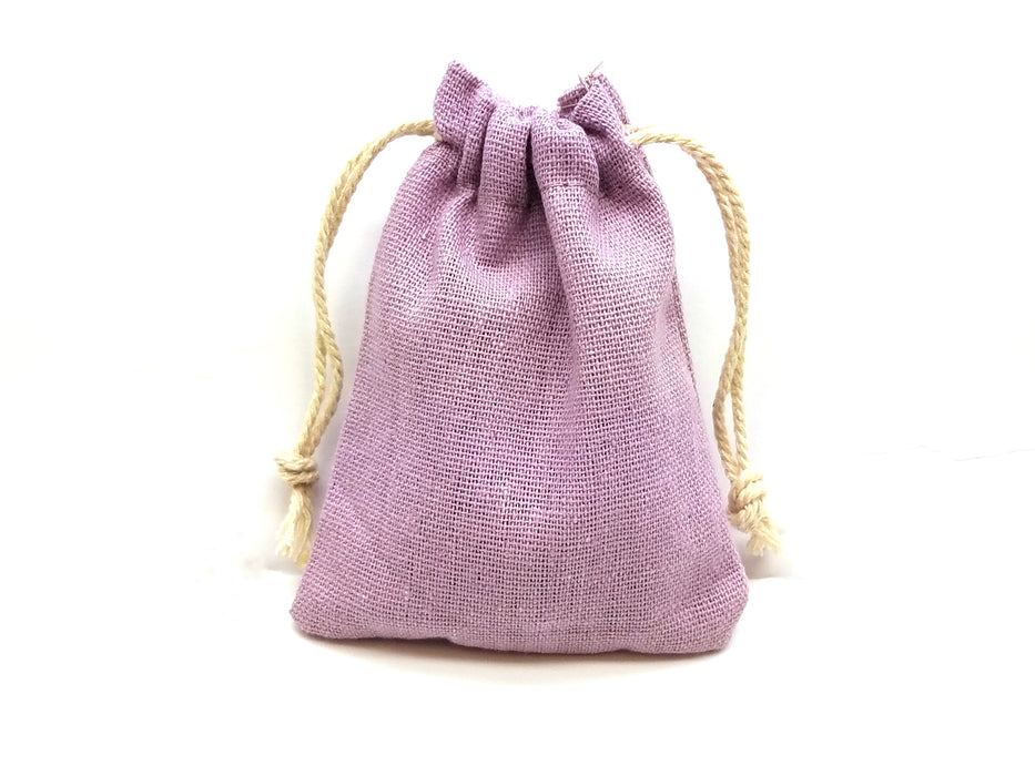 3"x4" Quality Cotton Drawstring Gaming Pouch Dice Bag - Purple