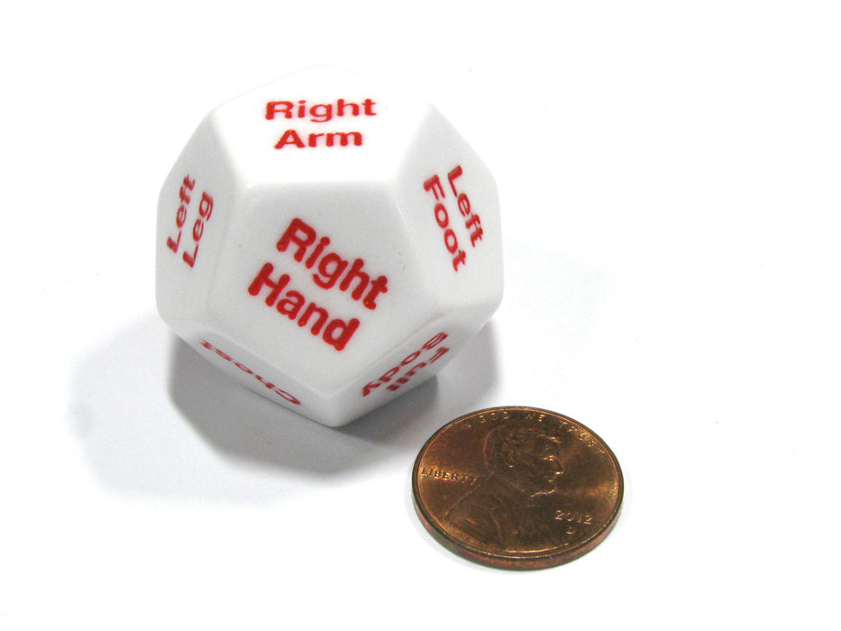 1 x D12 12 Twelve Sided 28mm Body Part Critical Hit Location Dice Die RPG D&D