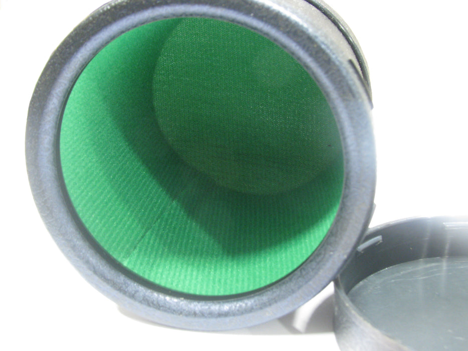4" Tall Plastic Dice Cup Lined with Green Cloth and Twist Off Lid