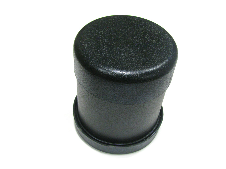 4" Tall Plastic Dice Cup Lined with Green Cloth and Twist Off Lid