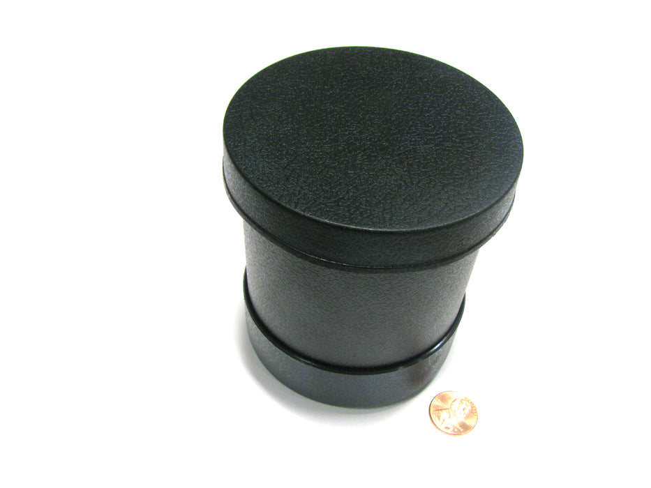 4" Tall Plastic Dice Cup Lined with Green Cloth and Twist Off Lid