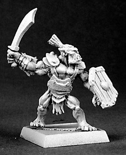 Reaper Miniatures Lesser Orc Warrior #14384 Reven Unpainted RPG D&D Mini Figure