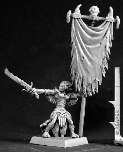 Reaper Miniatures Darkspawn Standard Bearer #14530 Darkspawn Unpainted D&D Mini