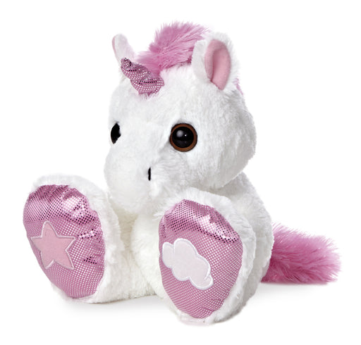 Rainbow Taddle Toes 10" Aurora Plush Pink and White Unicorn