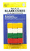 Pack of 12 D6 Blank Dice - Assorted Colors with 150 Stickers