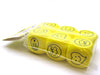 Pack of 6 D6 40mm Rounded Expressions Foam Dice - Yellow with Black