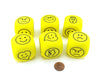 Pack of 6 D6 40mm Rounded Expressions Foam Dice - Yellow with Black