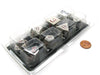 Polyhedral 7-Die Zinc Metal Alloy Dice Set - Red Numbers