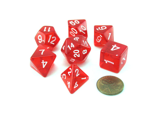 Reaper Miniatures Lucky Pizza Dungeon Dice - Clear Red