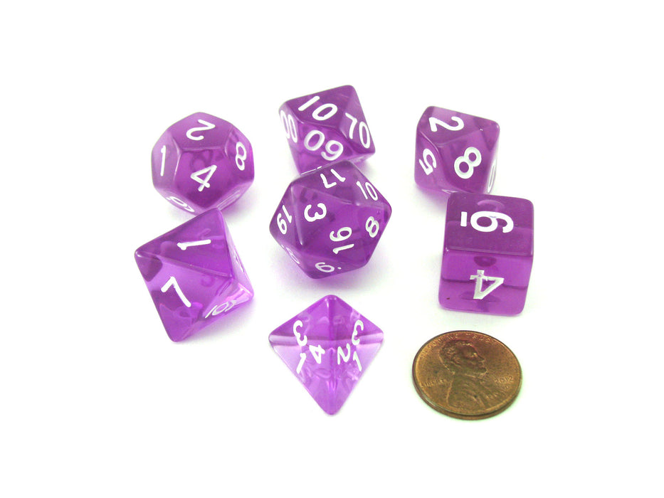 Reaper Miniatures Lucky Pizza Dungeon Dice - Clear Purple