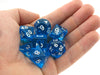 Reaper Miniatures Lucky Pizza Dungeon Dice - Clear Blue
