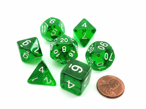 Reaper Miniatures Lucky Pizza Dungeon Dice - Clear Green