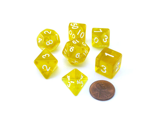 Reaper Miniatures Lucky Pizza Dungeon Dice - Clear Yellow