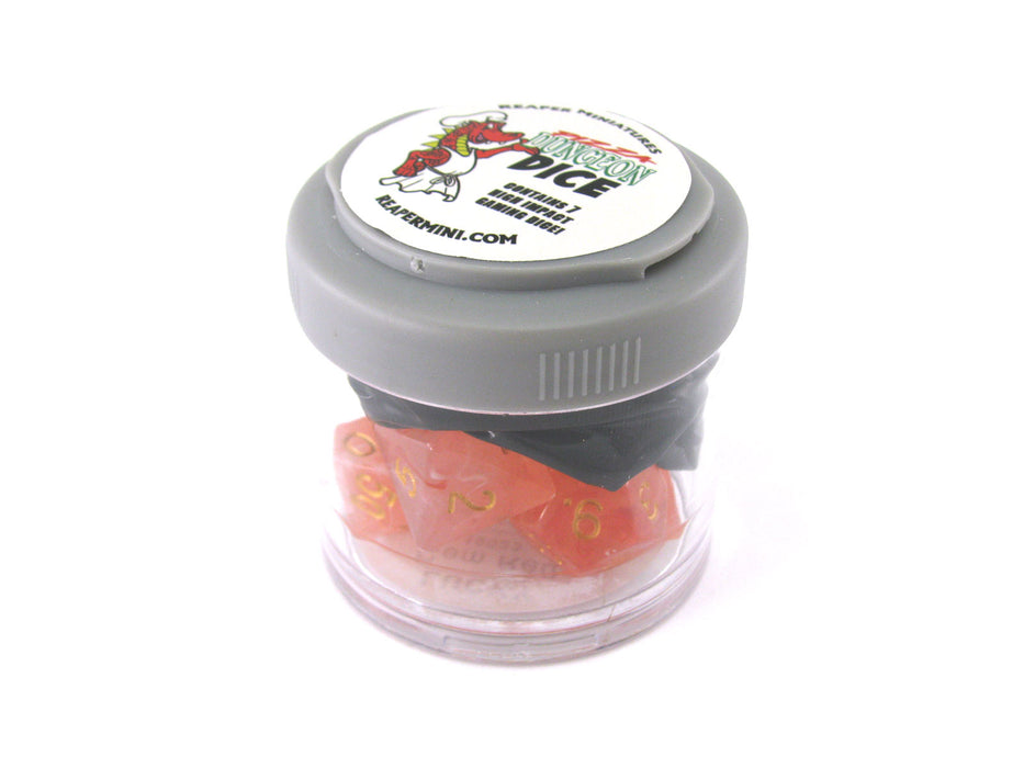 Reaper Miniatures Lucky Pizza Dungeon Dice - Gem Red